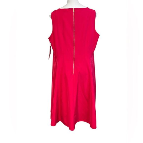 Leslie Fay dress plus size 18w pink sleeveless A-line knee length office church - Picture 3 of 6